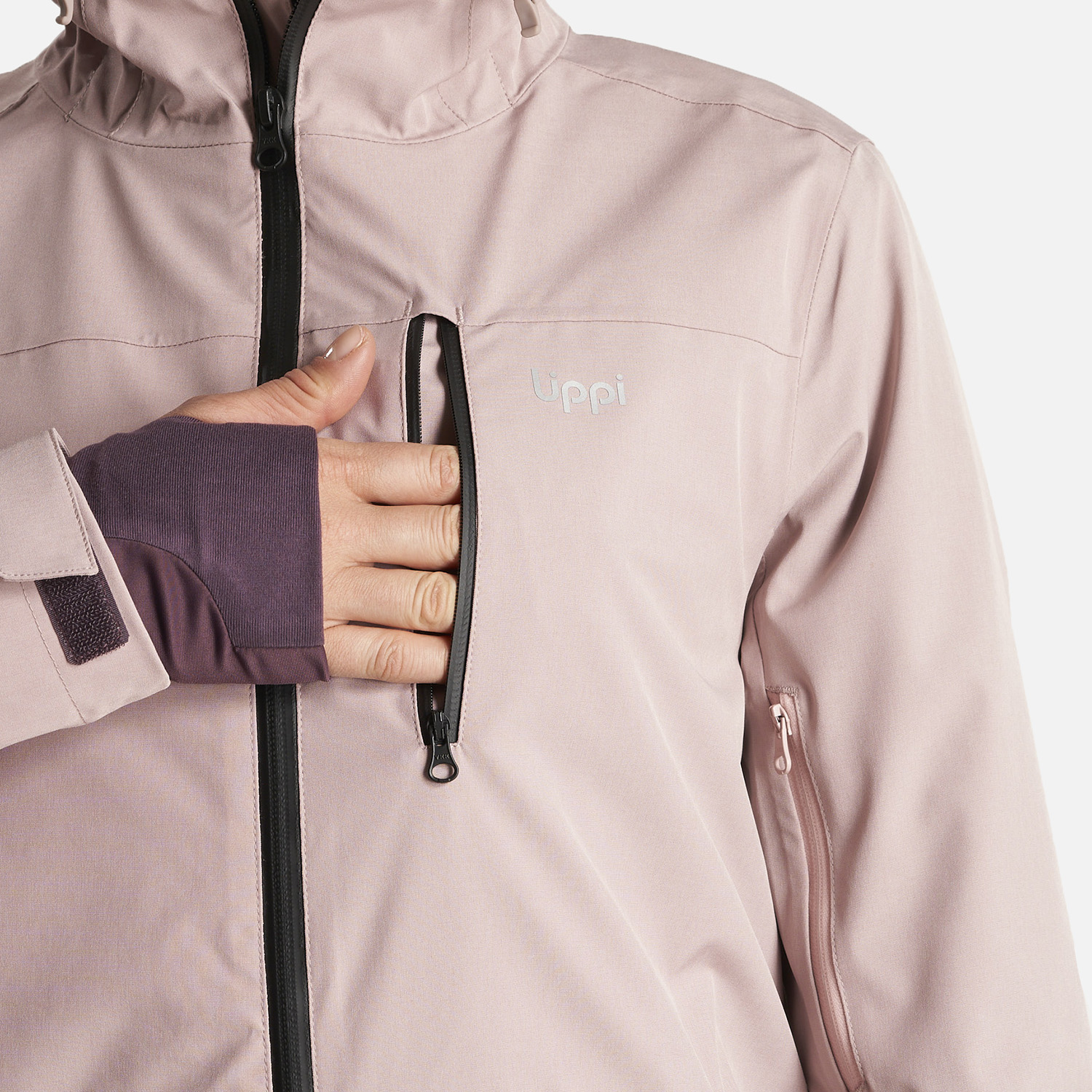 CHAQUETA MUJER SIERRA NEVADA LIGHT B-DRY HOODY JACKET ROSA CLARO LIPPI - 8