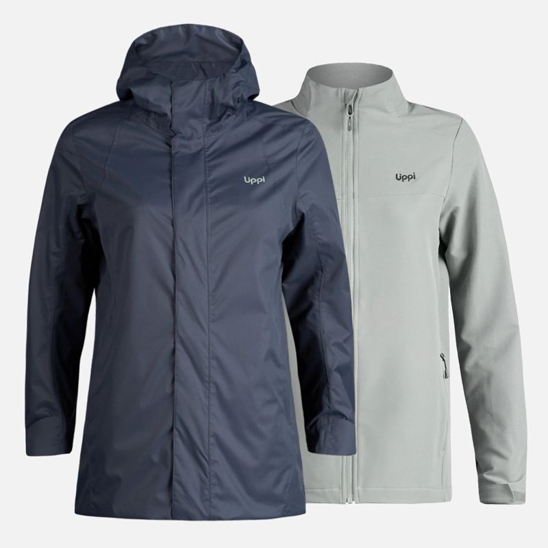 CHAQUETA MUJER SMART PROTECT FUSION 3 JACKET AZUL NOCHE/JADE LIPPI - 1