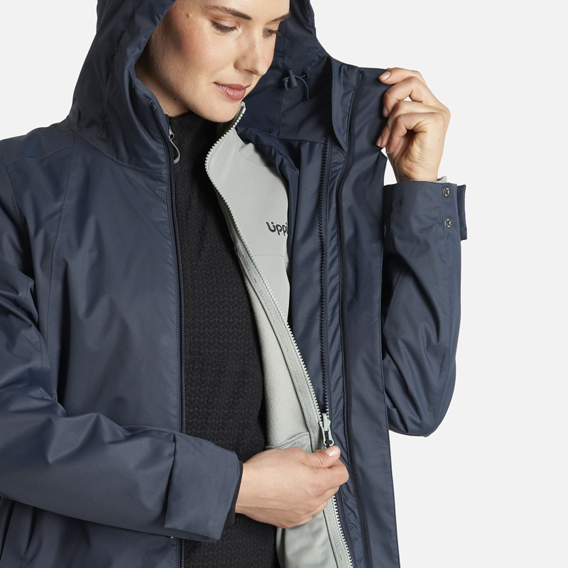 CHAQUETA MUJER SMART PROTECT FUSION 3 JACKET AZUL NOCHE/JADE LIPPI - 7