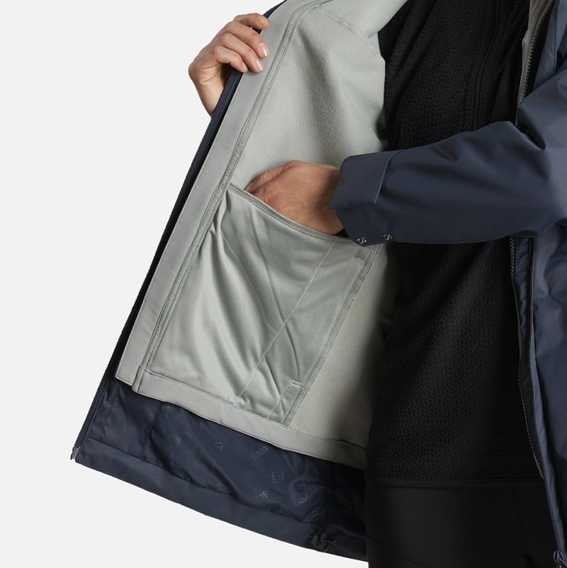 CHAQUETA MUJER SMART PROTECT FUSION 3 JACKET AZUL NOCHE/JADE LIPPI - 8