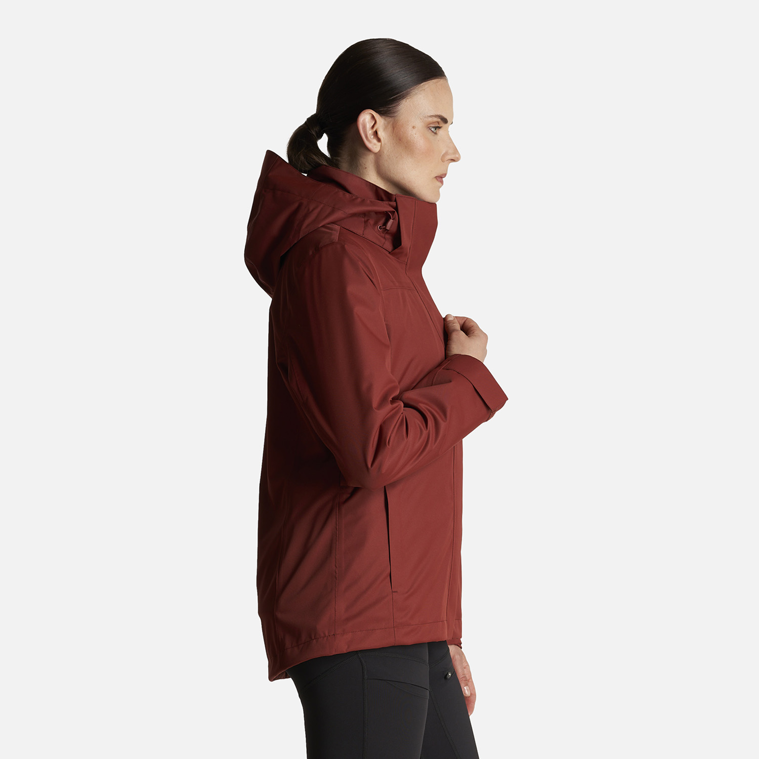 CHAQUETA MUJER TRES CRUCES FUSION-3 HOODY JACKET VINO/CREMA  LIPPI - 4