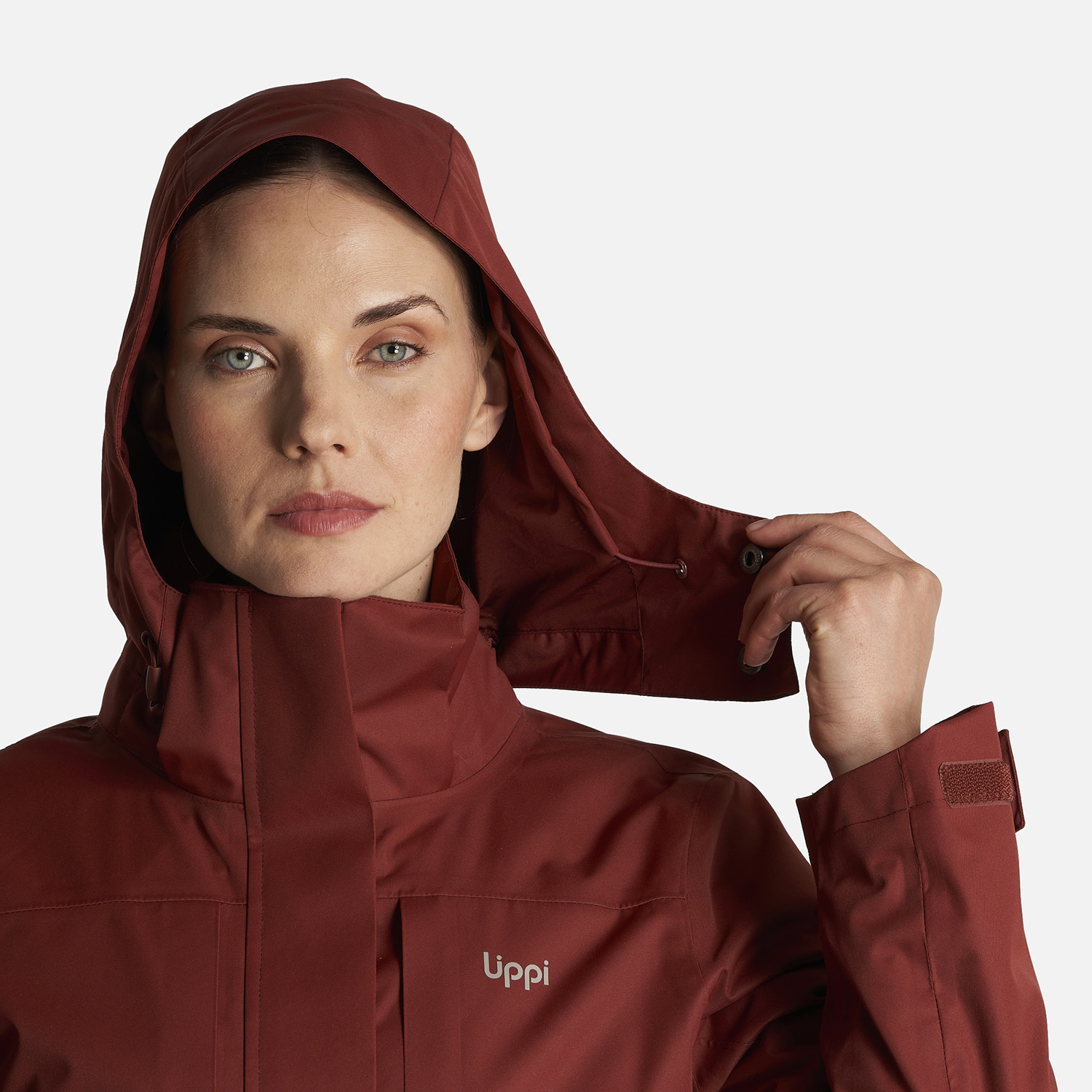CHAQUETA MUJER TRES CRUCES FUSION-3 HOODY JACKET VINO/CREMA  LIPPI - 6