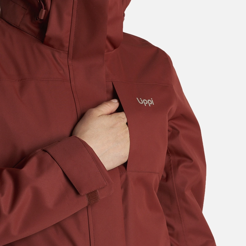 CHAQUETA MUJER TRES CRUCES FUSION-3 HOODY JACKET VINO/CREMA  LIPPI - 8
