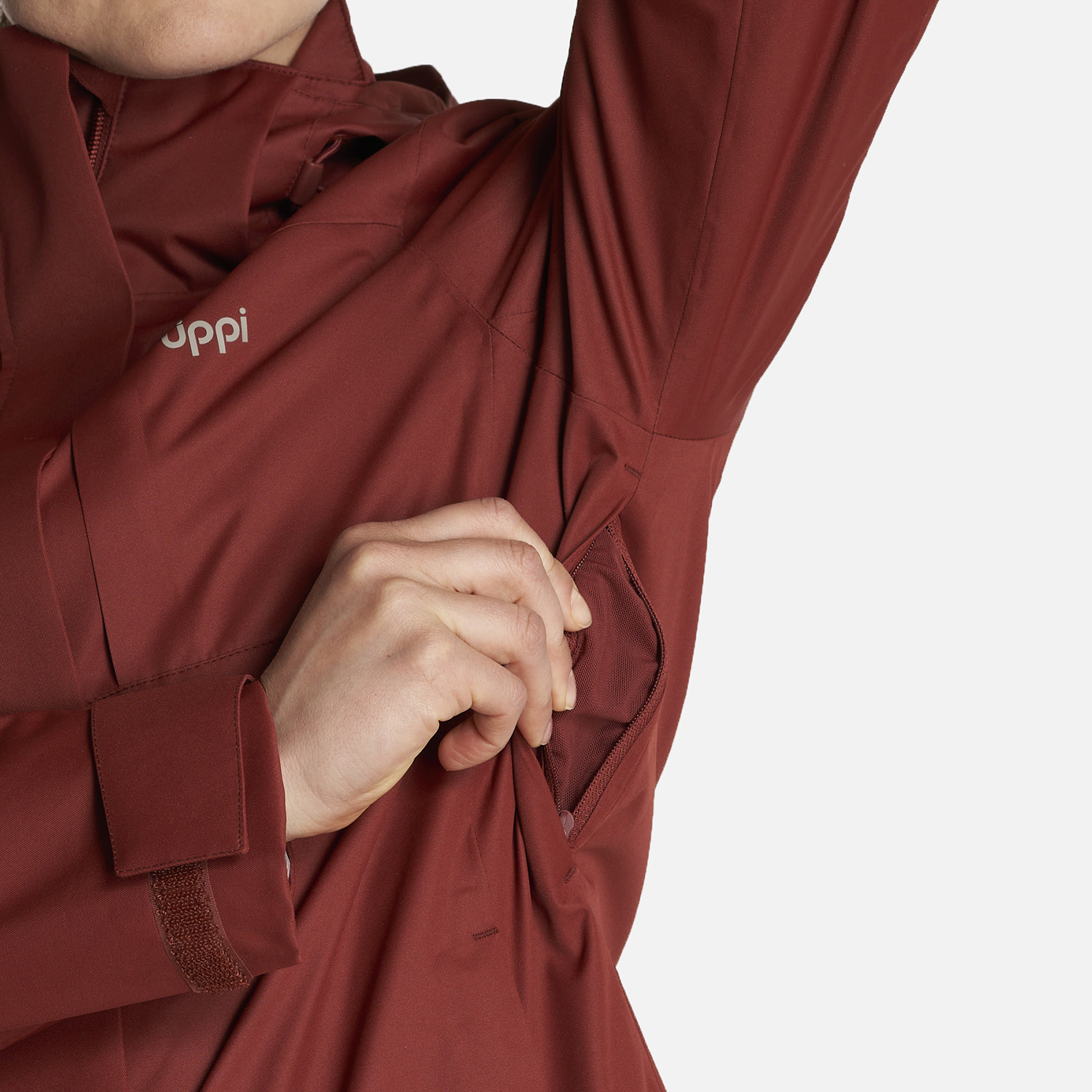 CHAQUETA MUJER TRES CRUCES FUSION-3 HOODY JACKET VINO/CREMA  LIPPI - 9