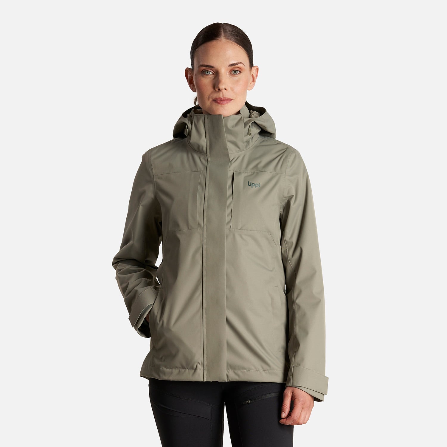 CHAQUETA MUJER TRES CRUCES FUSION-3 HOODY JACKET LAUREL/VERDE BOTELLA LIPPI - 2