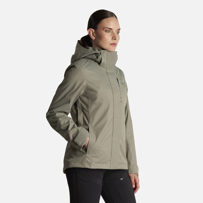 CHAQUETA MUJER TRES CRUCES FUSION-3 HOODY JACKET LAUREL/VERDE BOTELLA LIPPI - 3
