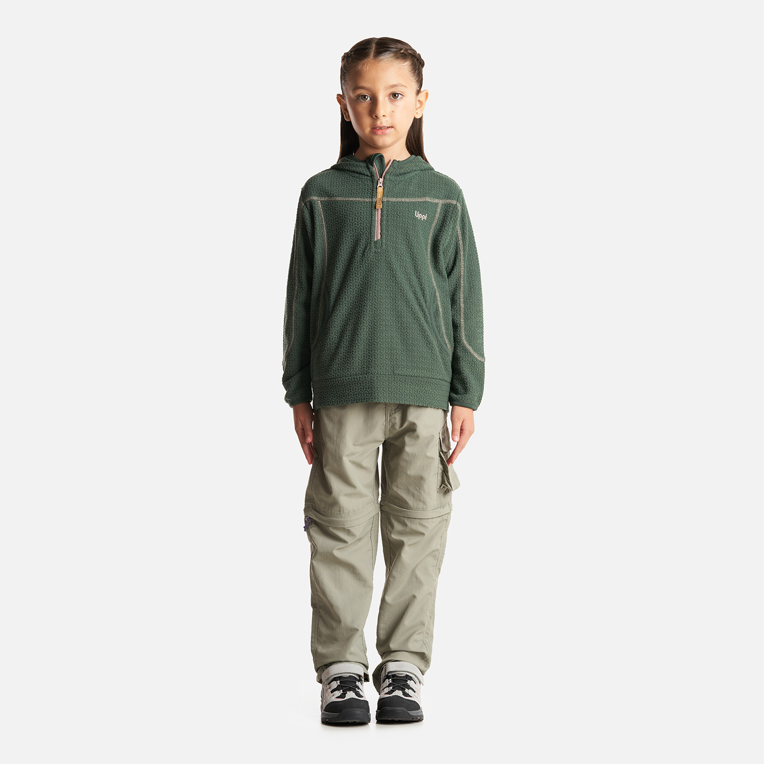 POLERÓN NIÑA LIPPI VERDE SALTAMONTES NANO-F 14 ZIP HOODY BOTELLA - 6