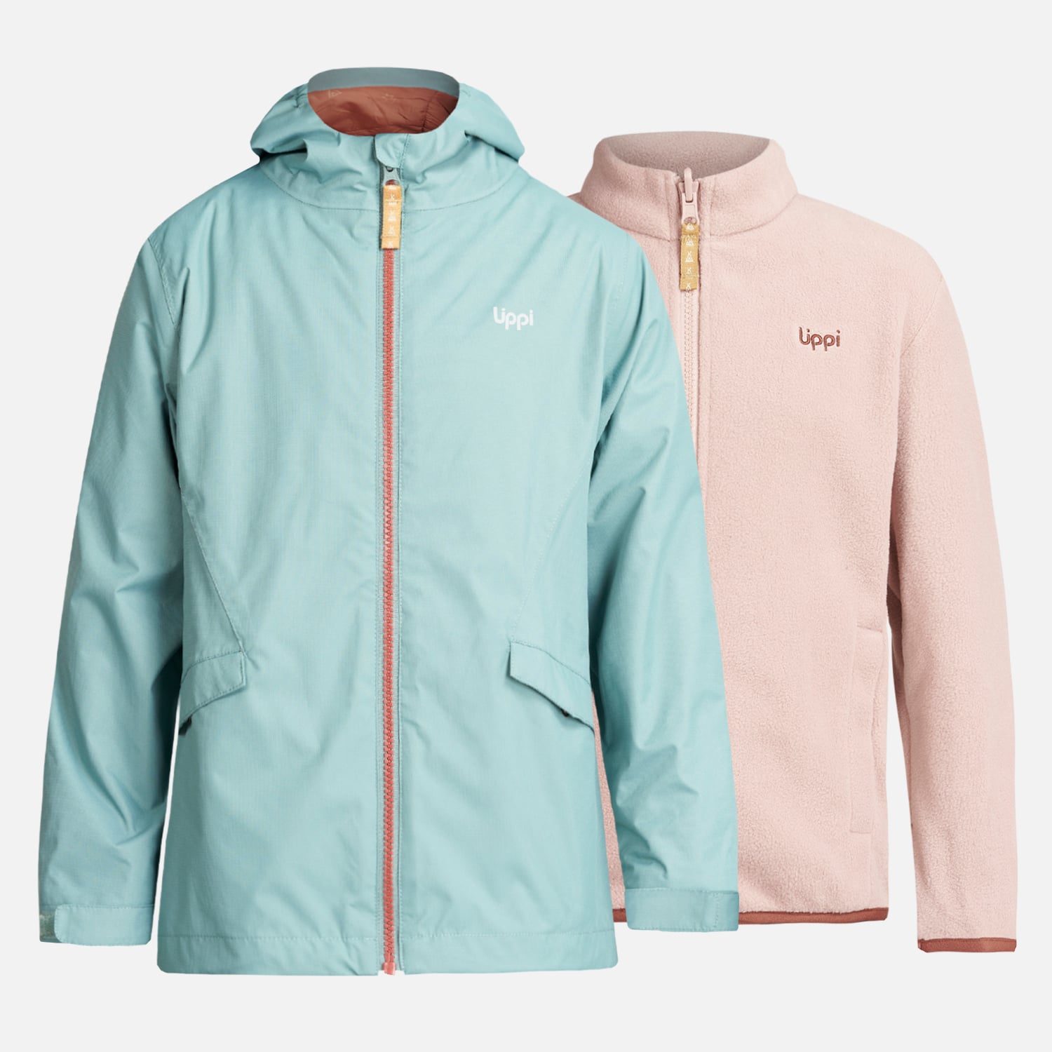 CHAQUETA NIÑA LIPPI JADE OSCURO SNOWBALL FUSION-3 HOODY JACKET /ROSA - 1