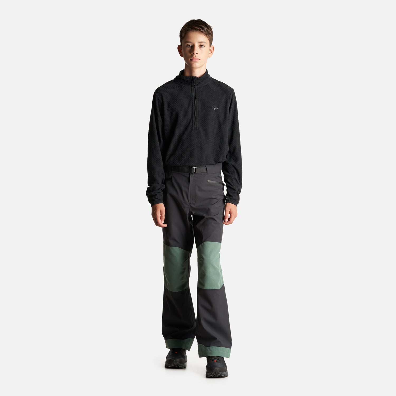 PANTALÓN NIÑO LIPPI NEGRO VERDE TEEN BOY SIERRA NEVADA B-DRY LIGHT PANTS BOTELLA - 6
