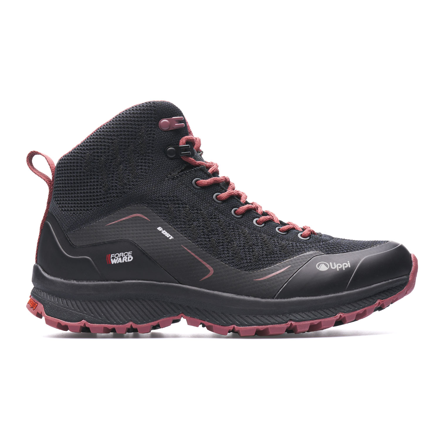 BOTIN MUJER LIGHT ROCK MID ECO NEGRO ROSA LIPPI - 1