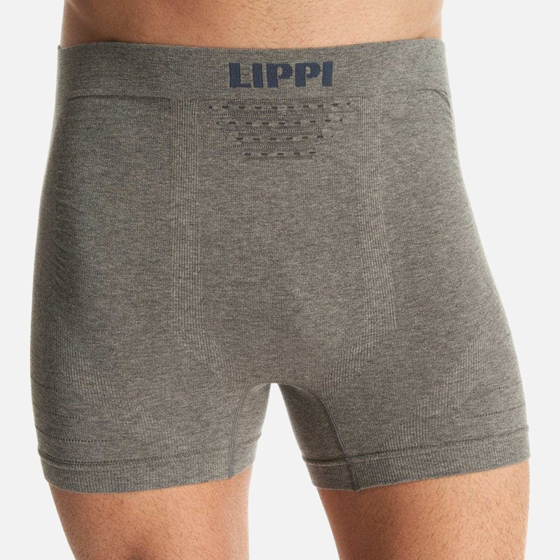 ROPA INTERIOR HOMBRE PACK SKINTEC SEAMLESS BOXER GRIS MEDIO Y AZUL MARINO LIPPI I23 - 6