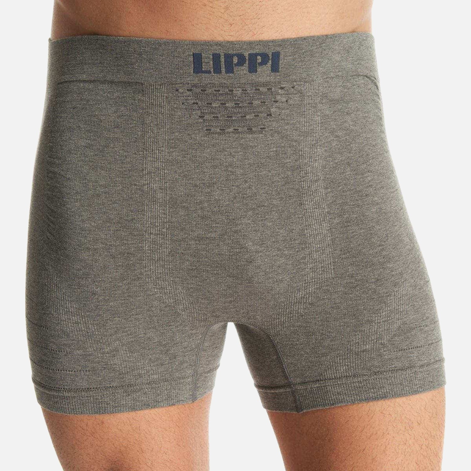 ROPA INTERIOR HOMBRE PACK SKINTEC SEAMLESS BOXER GRIS MEDIO Y AZUL MARINO LIPPI I23 - 6