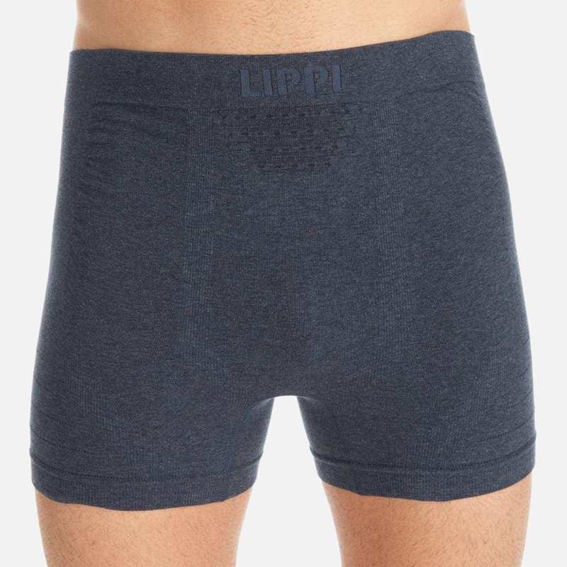 ROPA INTERIOR HOMBRE PACK SKINTEC SEAMLESS BOXER GRIS MEDIO Y AZUL MARINO LIPPI I23 - 7