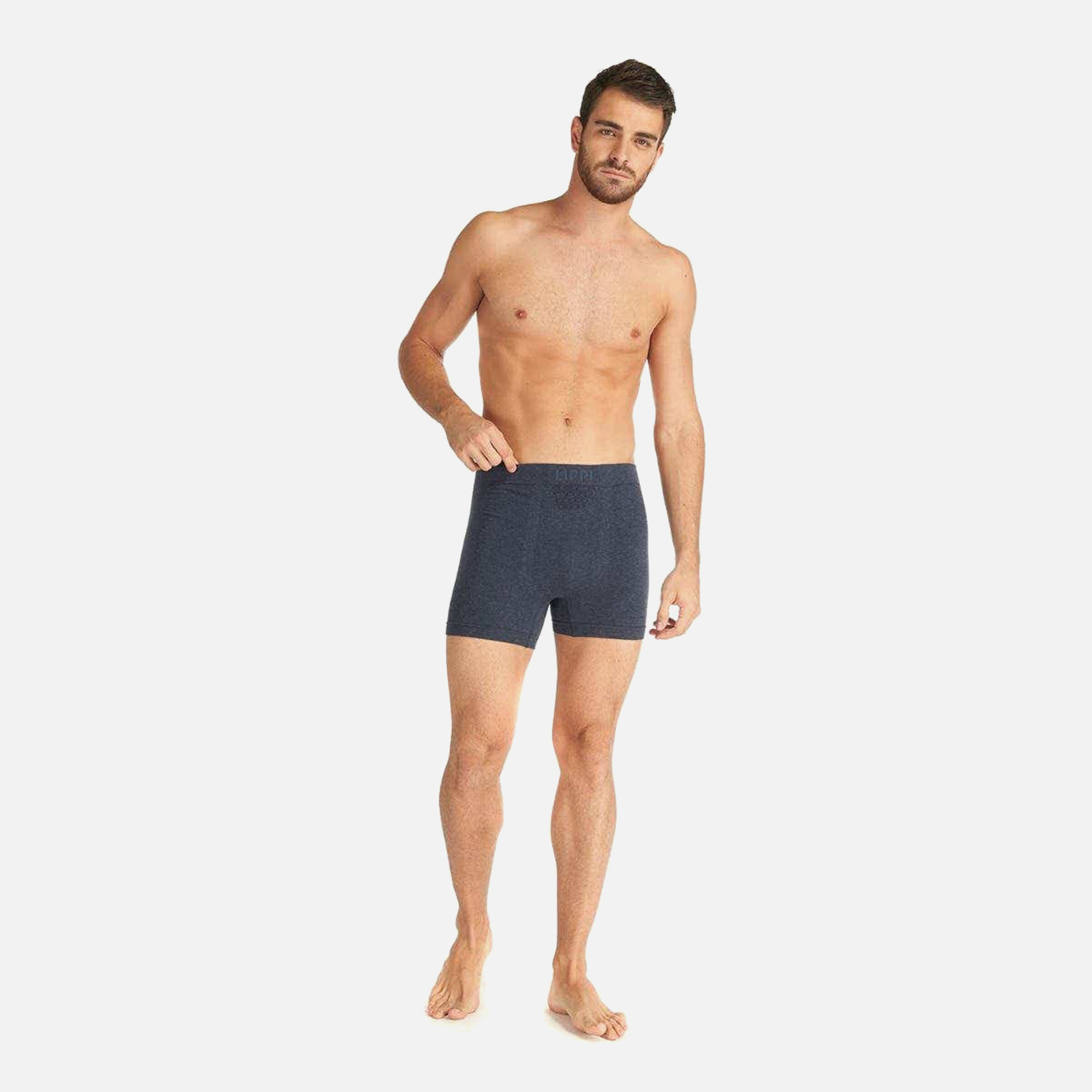 ROPA INTERIOR HOMBRE PACK SKINTEC SEAMLESS BOXER GRIS MEDIO Y AZUL MARINO LIPPI I23 - 9