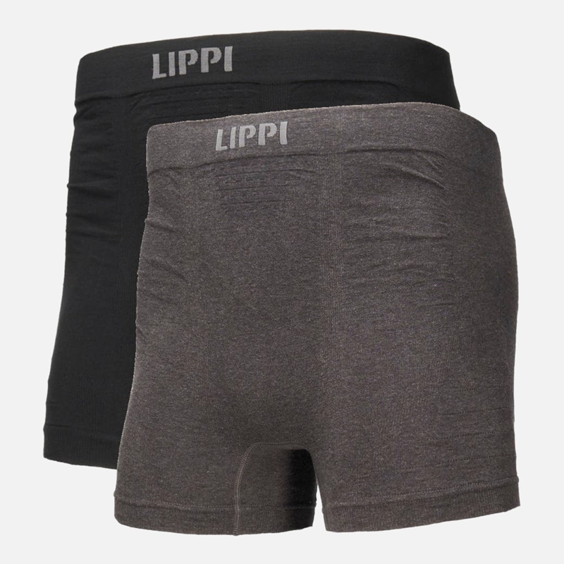 ROPA INTERIOR HOMBRE PACK SKINTEC SEAMLESS BOXER NEGRO Y GRIS OSCURO LIPPI - 1