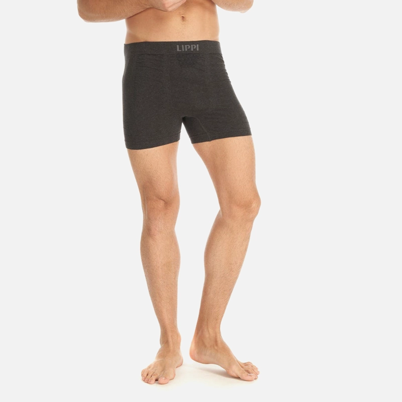 ROPA INTERIOR HOMBRE PACK SKINTEC SEAMLESS BOXER NEGRO Y GRIS OSCURO LIPPI - 2