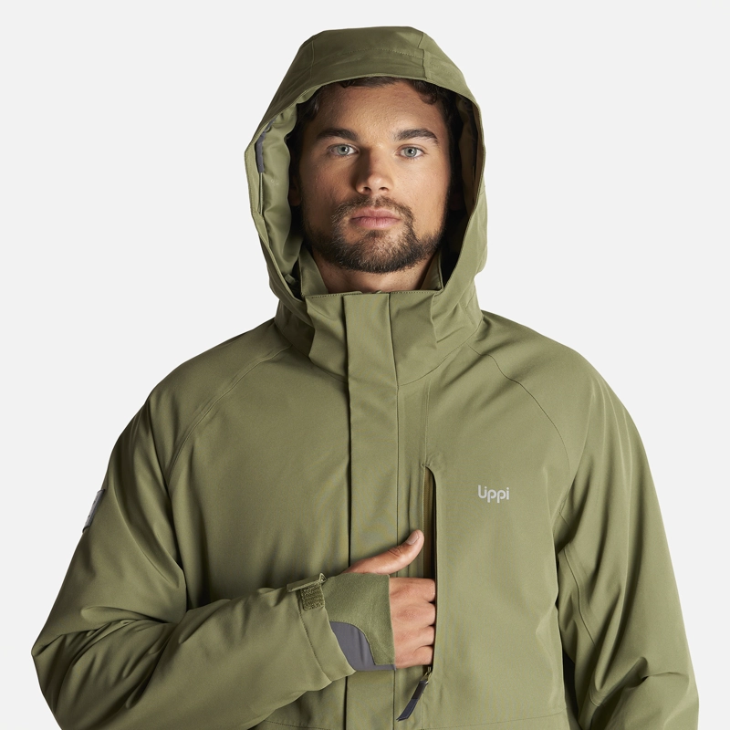 CHAQUETA HOMBRE ANDES B-DRY HOODY JACKET VERDE LIPPI - 8