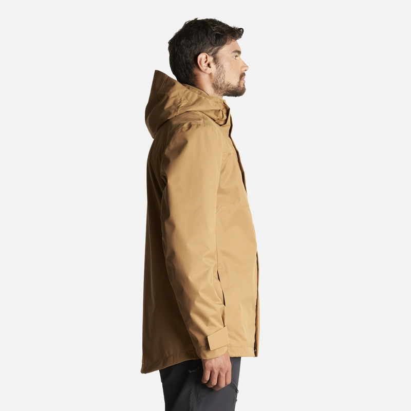 CHAQUETA HOMBRE TRES CRUCES FUSION-3 HOODY JACKET MOSTAZA OSCURO LIPPI - 4