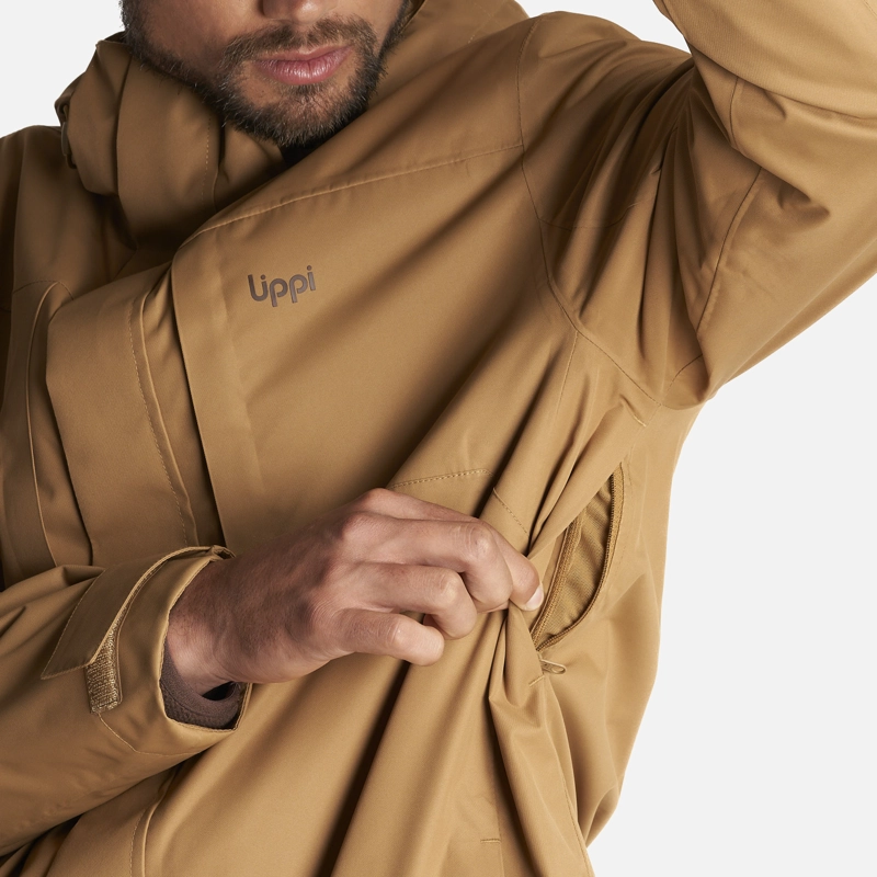 CHAQUETA HOMBRE TRES CRUCES FUSION-3 HOODY JACKET MOSTAZA OSCURO LIPPI - 8