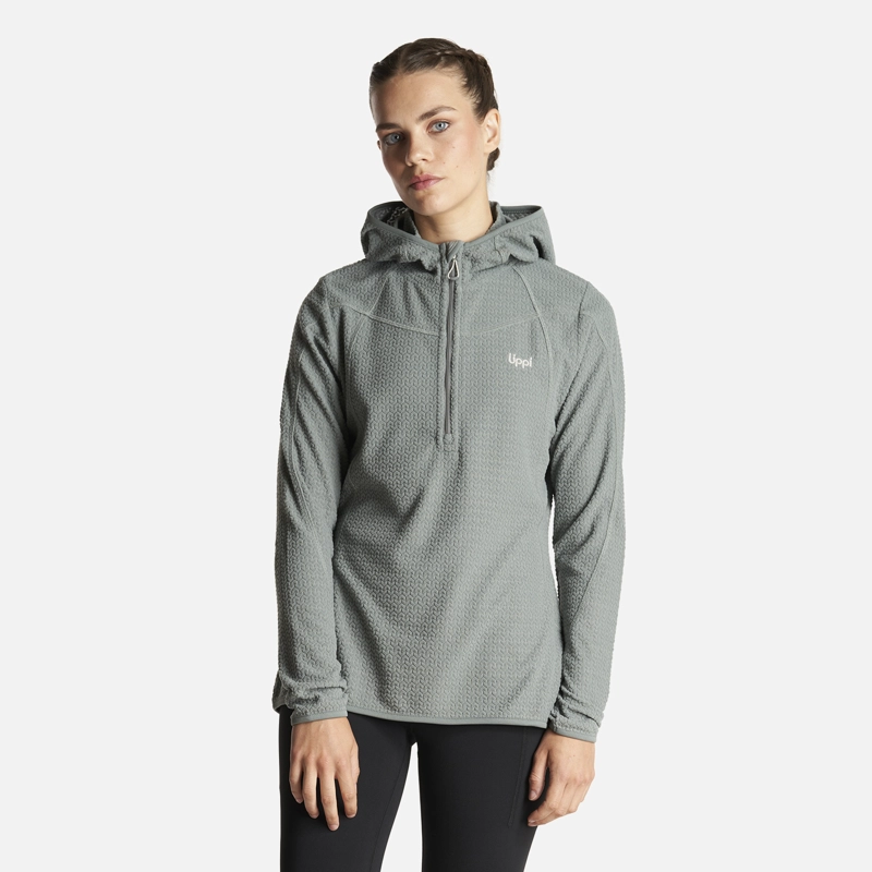 LIPPI POLERON MUJER JACARANDA NANO-F 14 ZIP HOODY JADE LIPPI