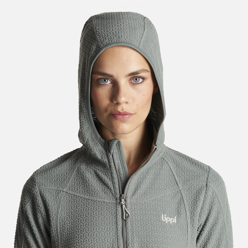 POLERON MUJER JACARANDA NANO-F 14 ZIP HOODY JADE LIPPI - 4