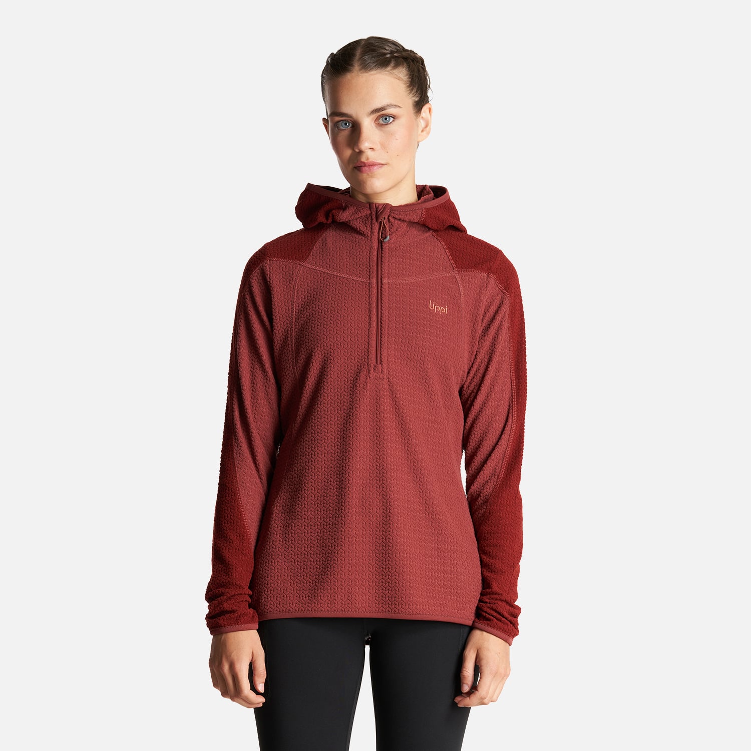 LIPPI POLERON MUJER JACARANDA NANO-F 14 ZIP HOODY LADRILLO LIPPI