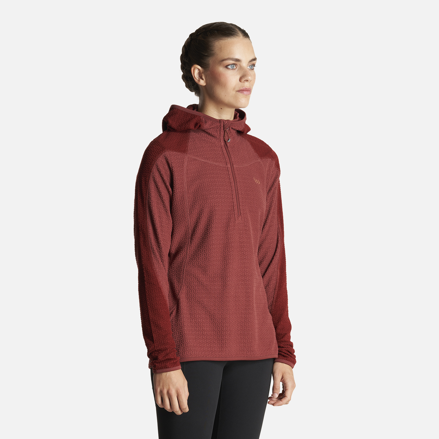 POLERON MUJER JACARANDA NANO-F 14 ZIP HOODY LADRILLO LIPPI - 2