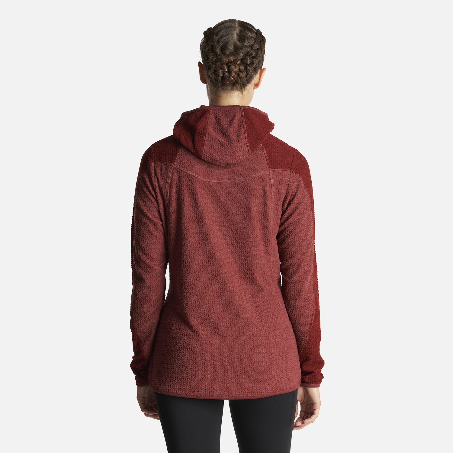 POLERON MUJER JACARANDA NANO-F 14 ZIP HOODY LADRILLO LIPPI - 3