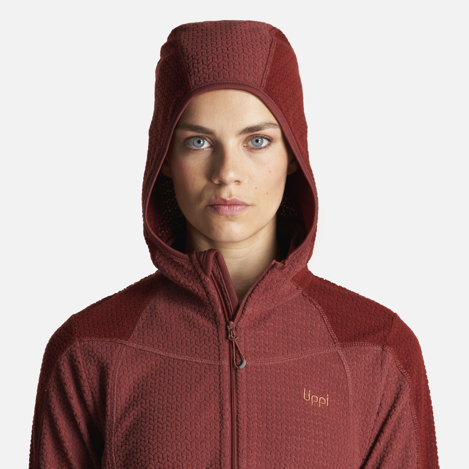 POLERON MUJER JACARANDA NANO-F 14 ZIP HOODY LADRILLO LIPPI - 4
