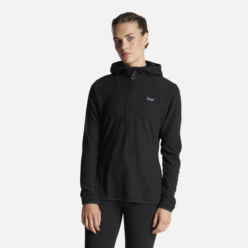 POLERON MUJER JACARANDA NANO-F 14 ZIP HOODY NEGRO LIPPI - 1