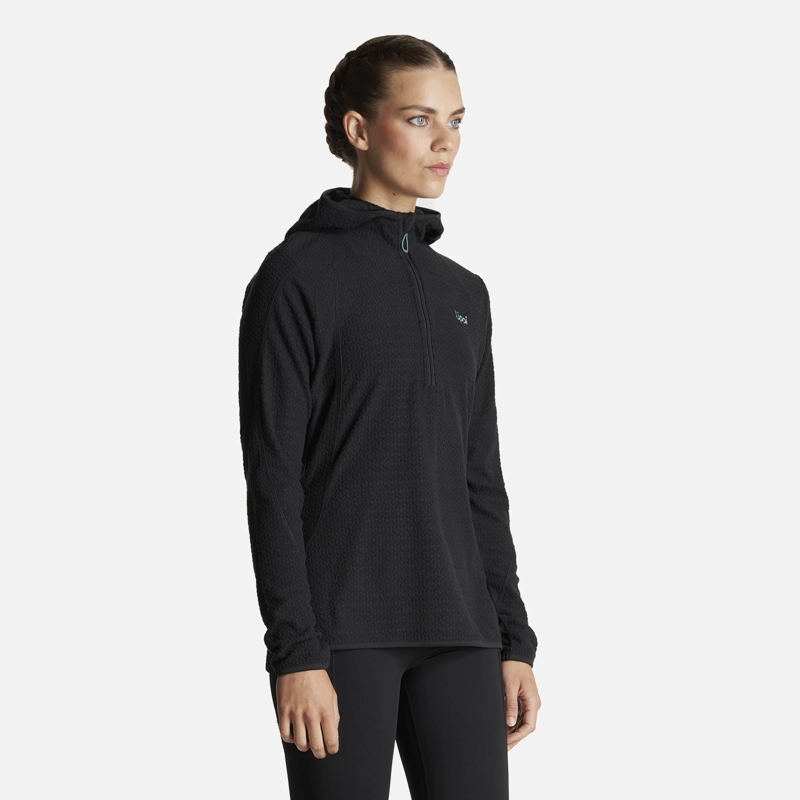 POLERON MUJER JACARANDA NANO-F 14 ZIP HOODY NEGRO LIPPI - 2