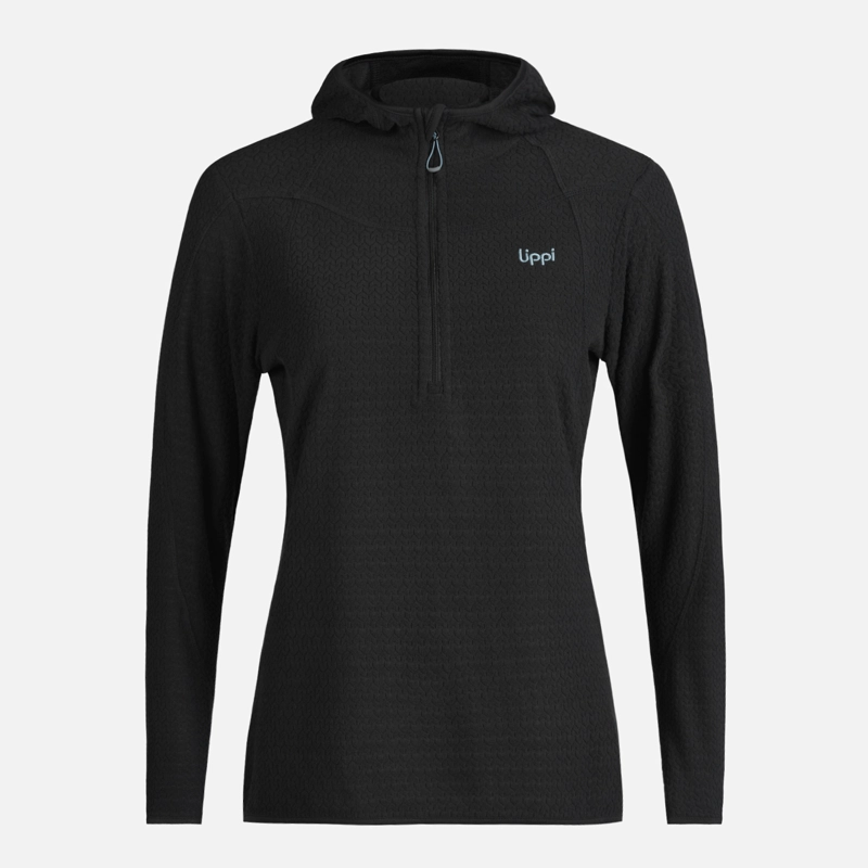 POLERON MUJER JACARANDA NANO-F 14 ZIP HOODY NEGRO LIPPI - 6
