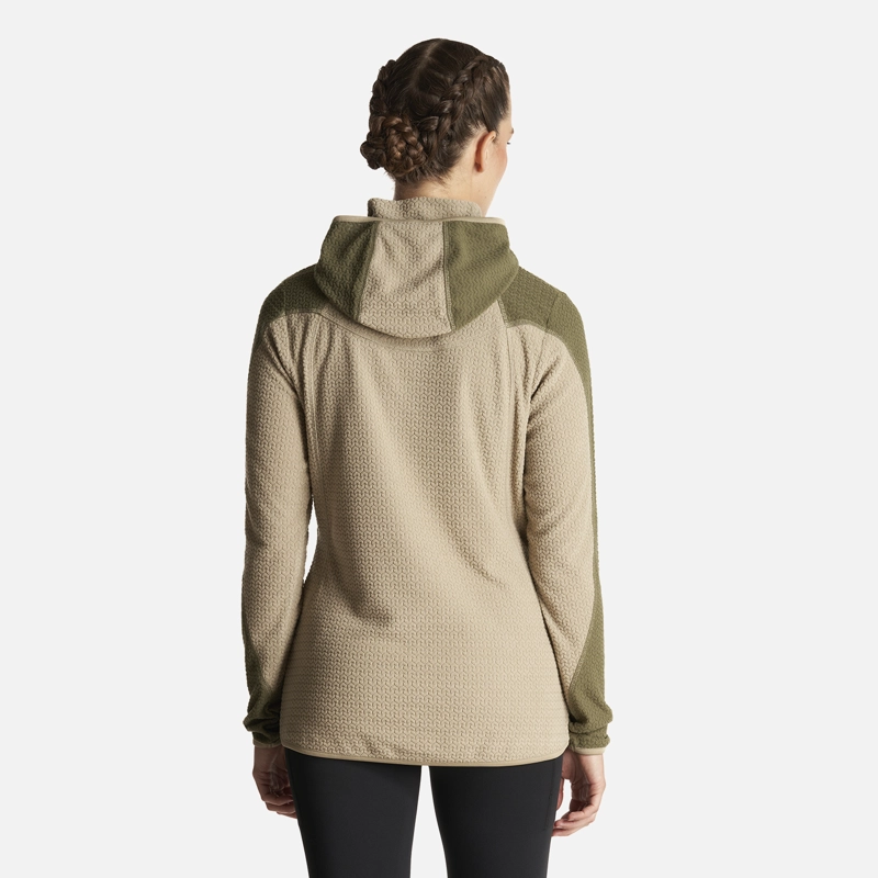 POLERON MUJER JACARANDA NANO-F 14 ZIP HOODY VERDE GRISACEO LIPPI - 3