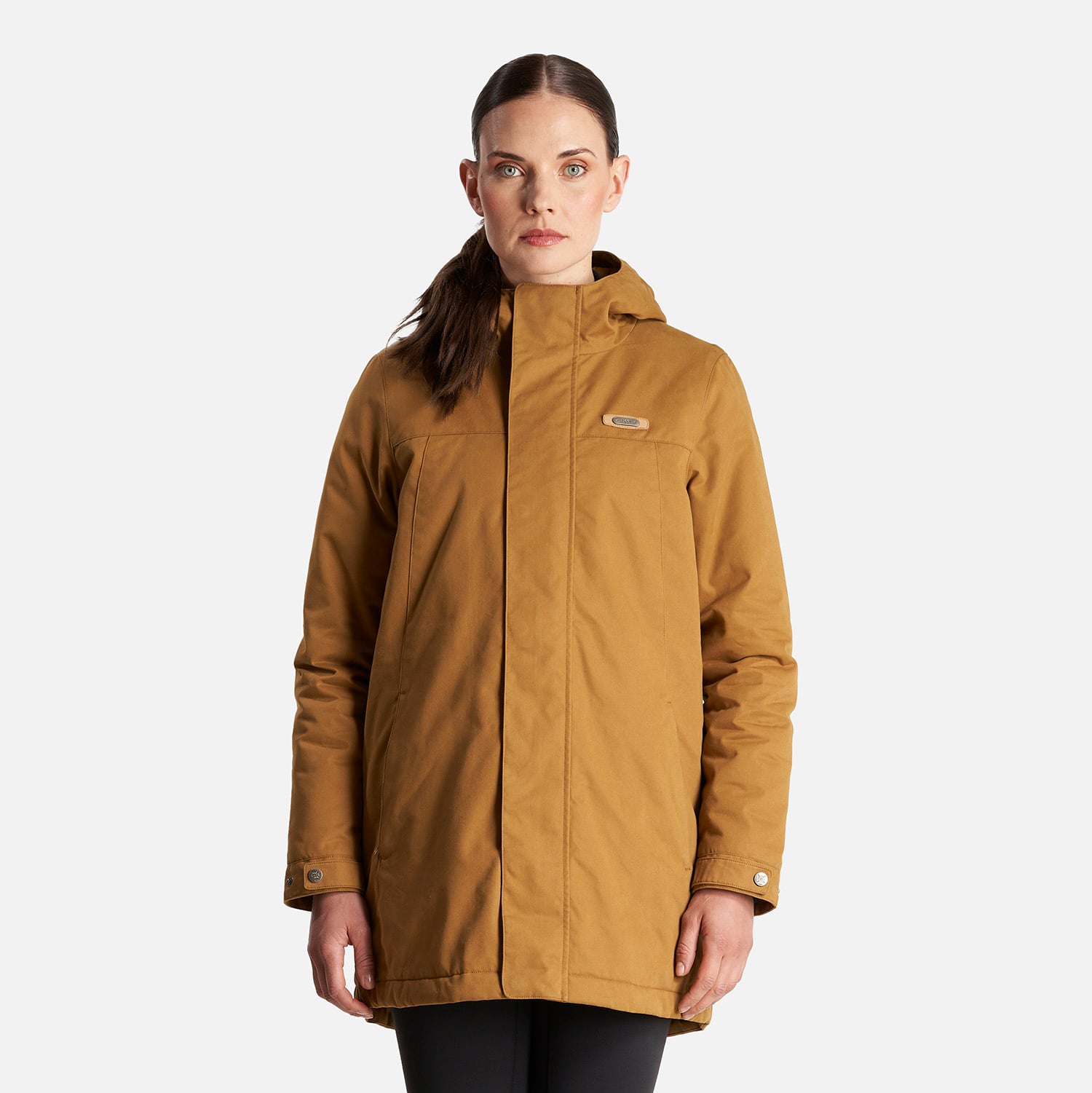 CHAQUETA MUJER PEUMO CANVAS HOODY JACKET MOSTAZA LIPPI I23 - 1