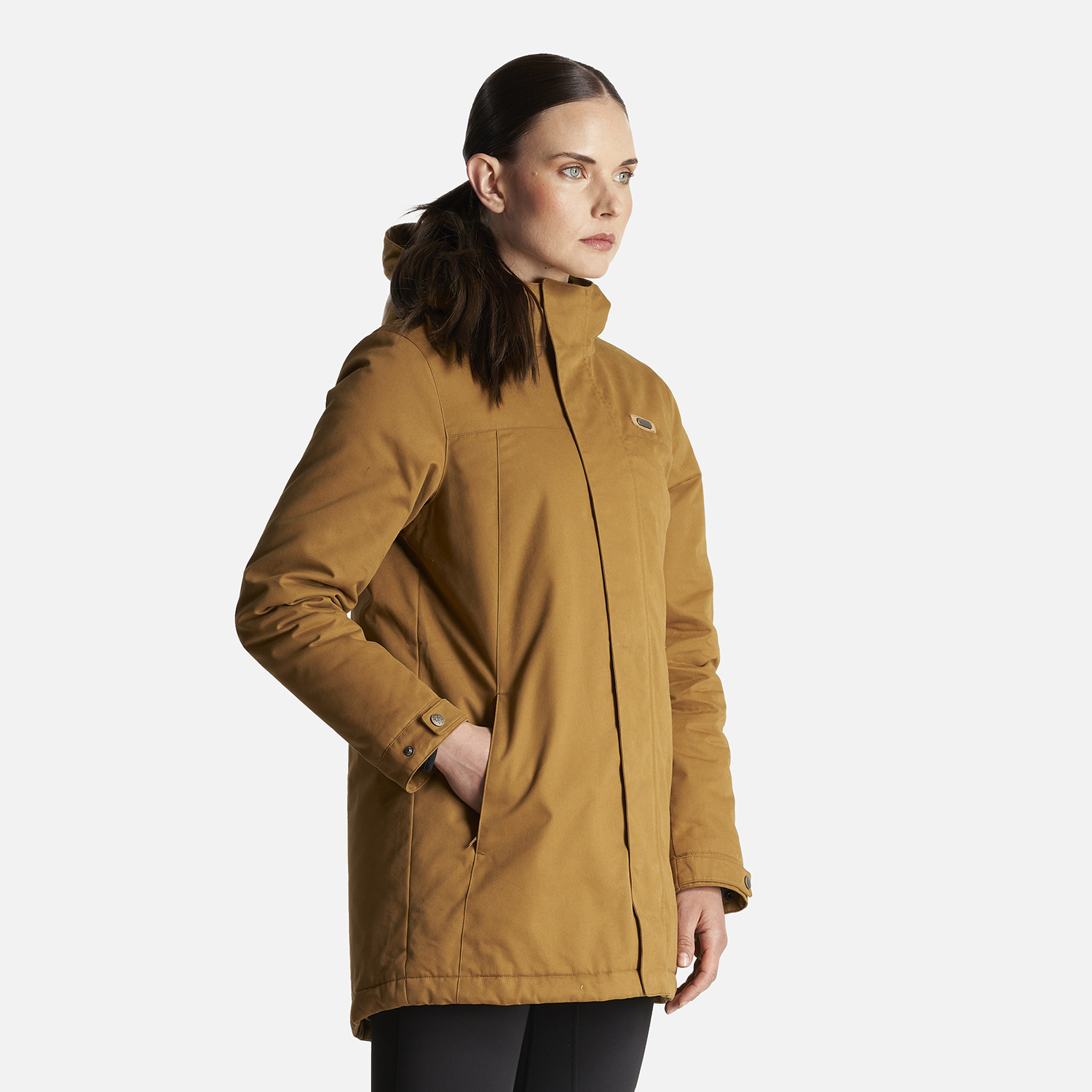 CHAQUETA MUJER PEUMO CANVAS HOODY JACKET MOSTAZA LIPPI I23 - 2