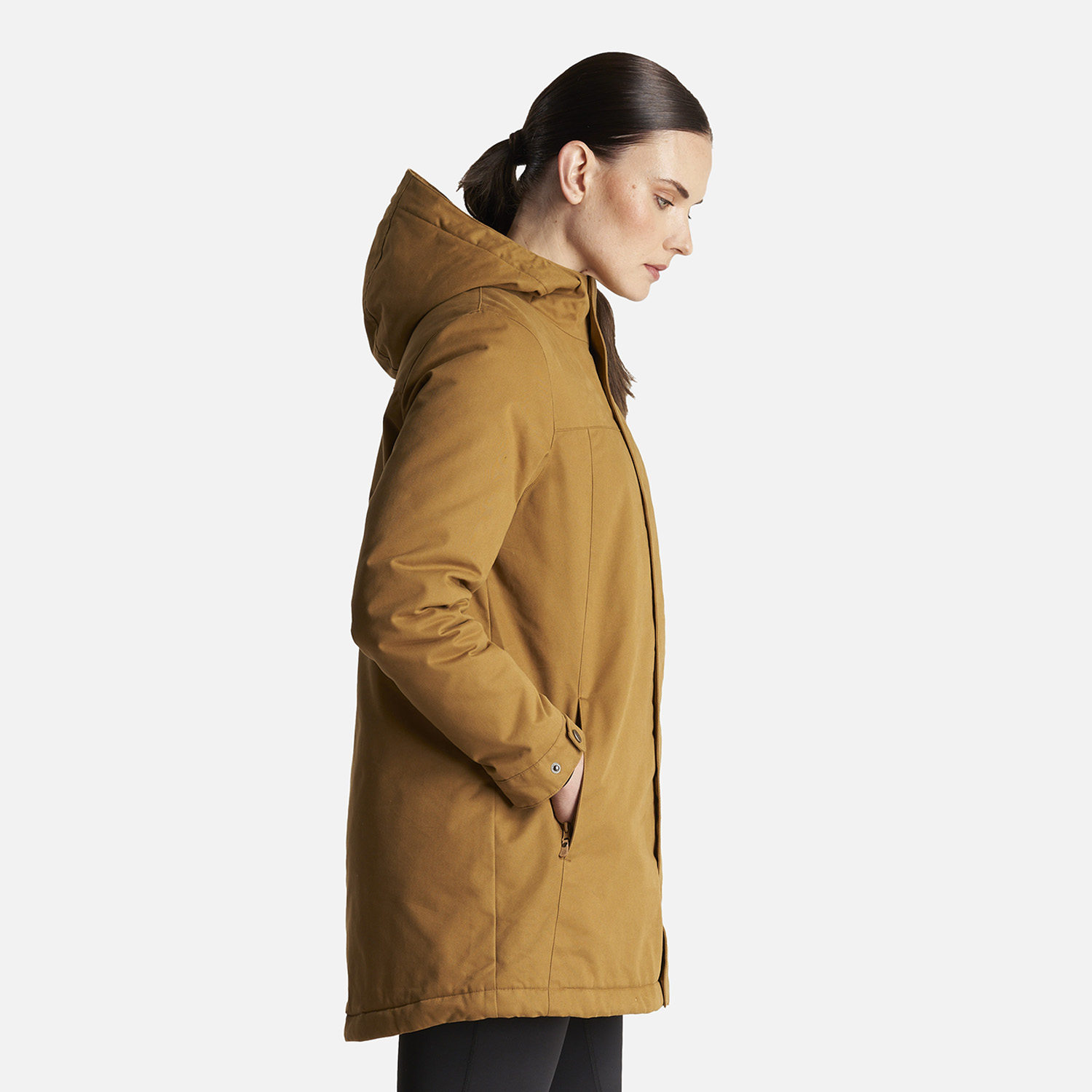 CHAQUETA MUJER PEUMO CANVAS HOODY JACKET MOSTAZA LIPPI I23 - 3