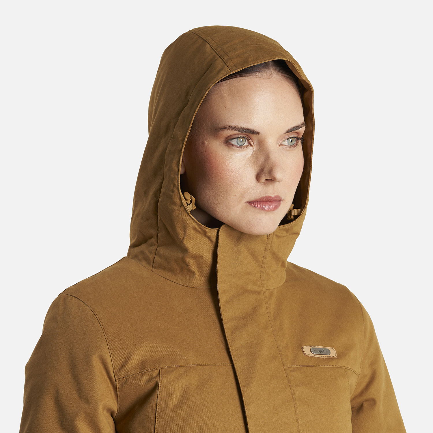 CHAQUETA MUJER PEUMO CANVAS HOODY JACKET MOSTAZA LIPPI I23 - 5
