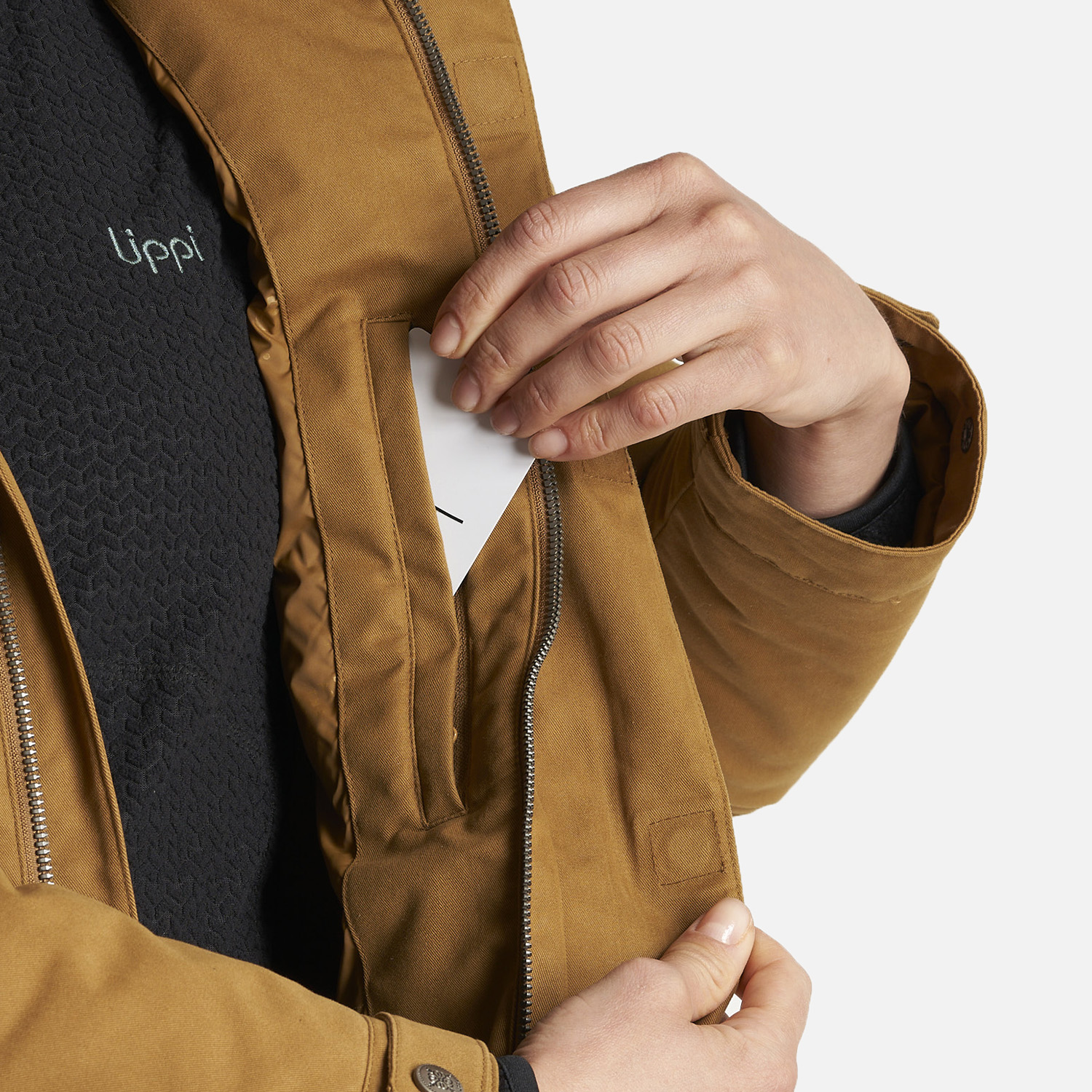 CHAQUETA MUJER PEUMO CANVAS HOODY JACKET MOSTAZA LIPPI I23 - 7