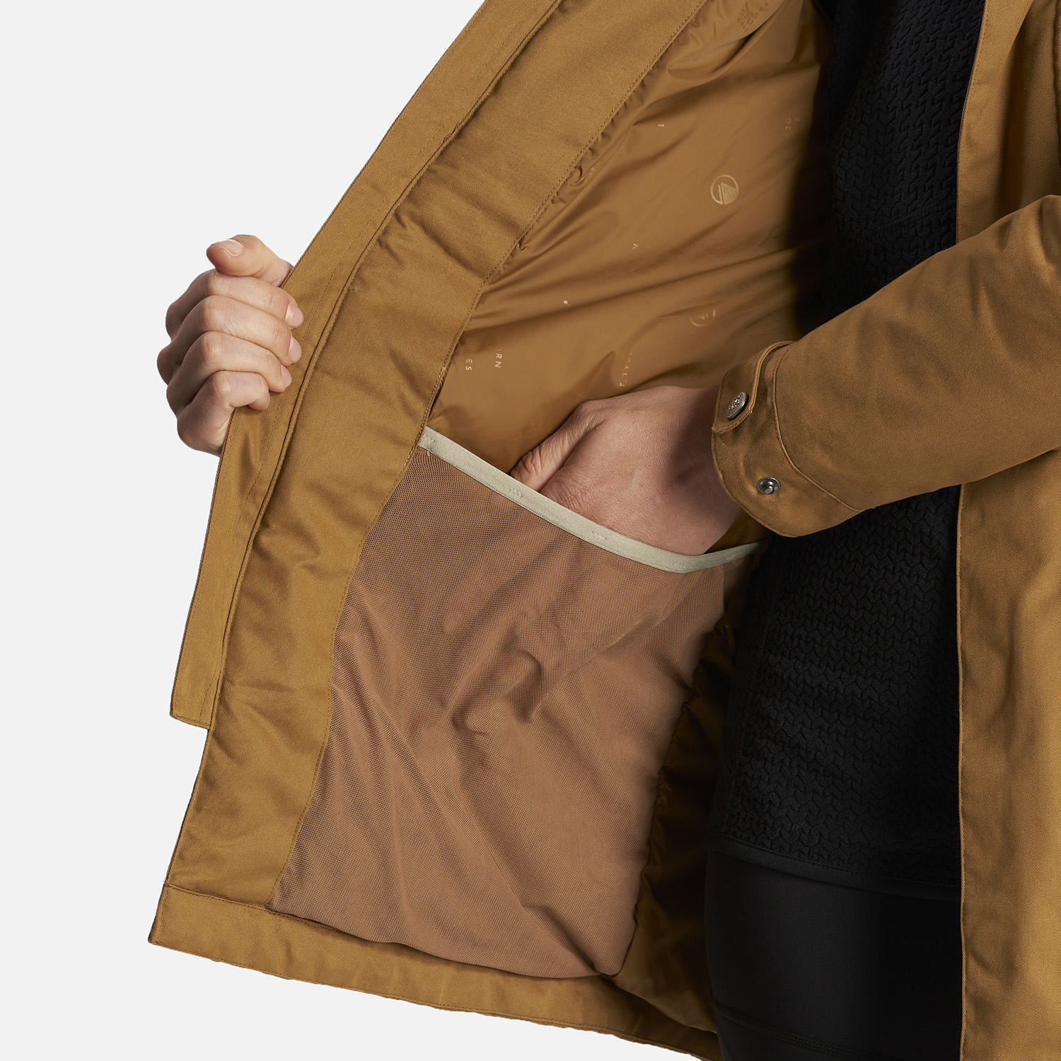 CHAQUETA MUJER PEUMO CANVAS HOODY JACKET MOSTAZA LIPPI I23 - 8