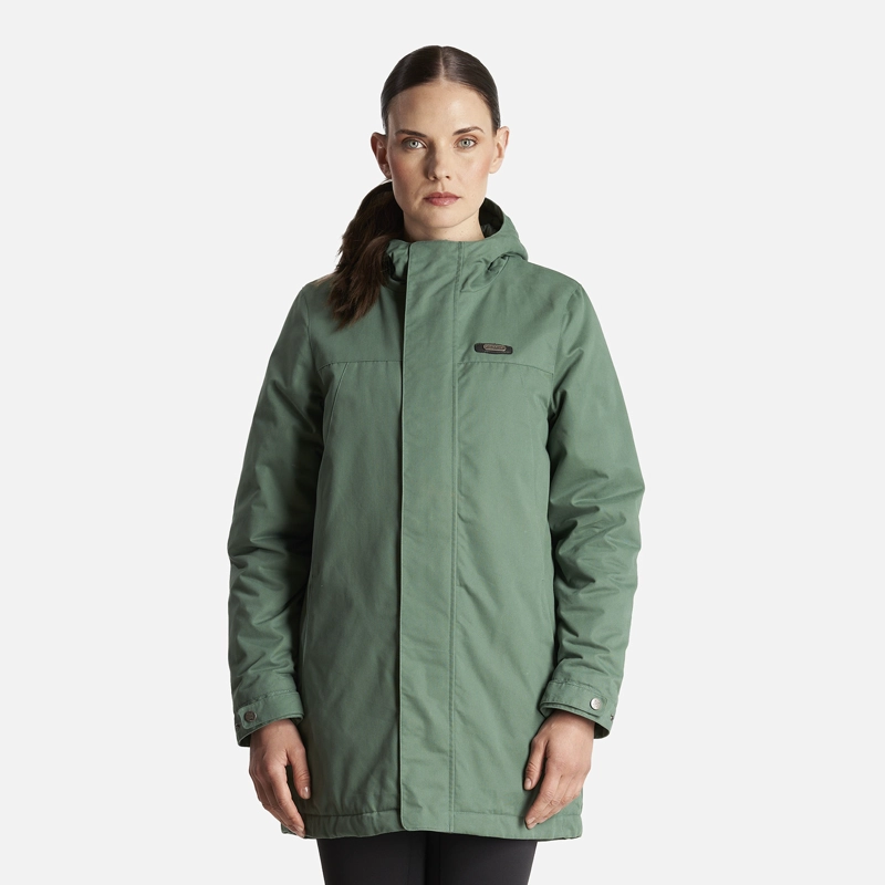 CHAQUETA MUJER PEUMO CANVAS HOODY JACKET VERDE BOTELLA LIPPI - 1