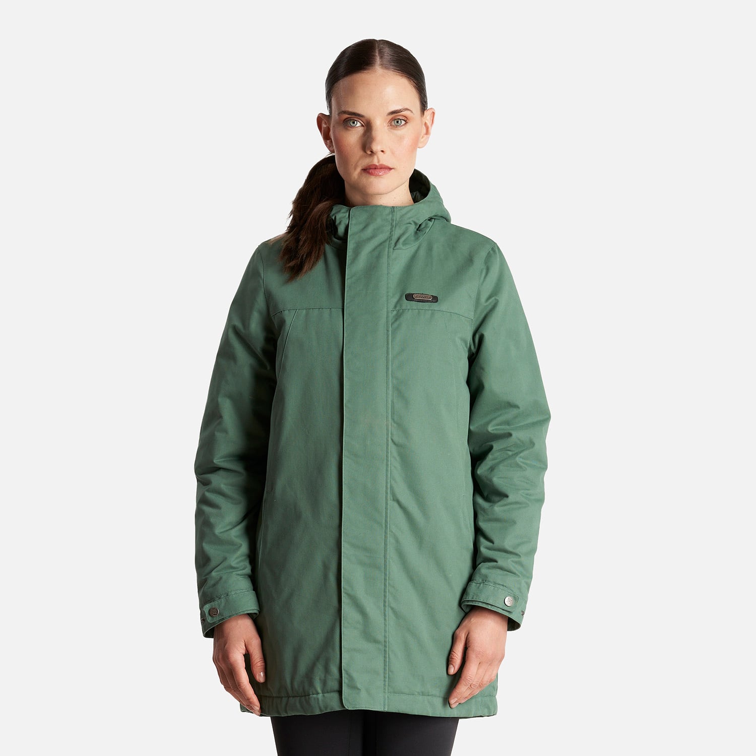 CHAQUETA MUJER PEUMO CANVAS HOODY JACKET VERDE BOTELLA LIPPI - 1