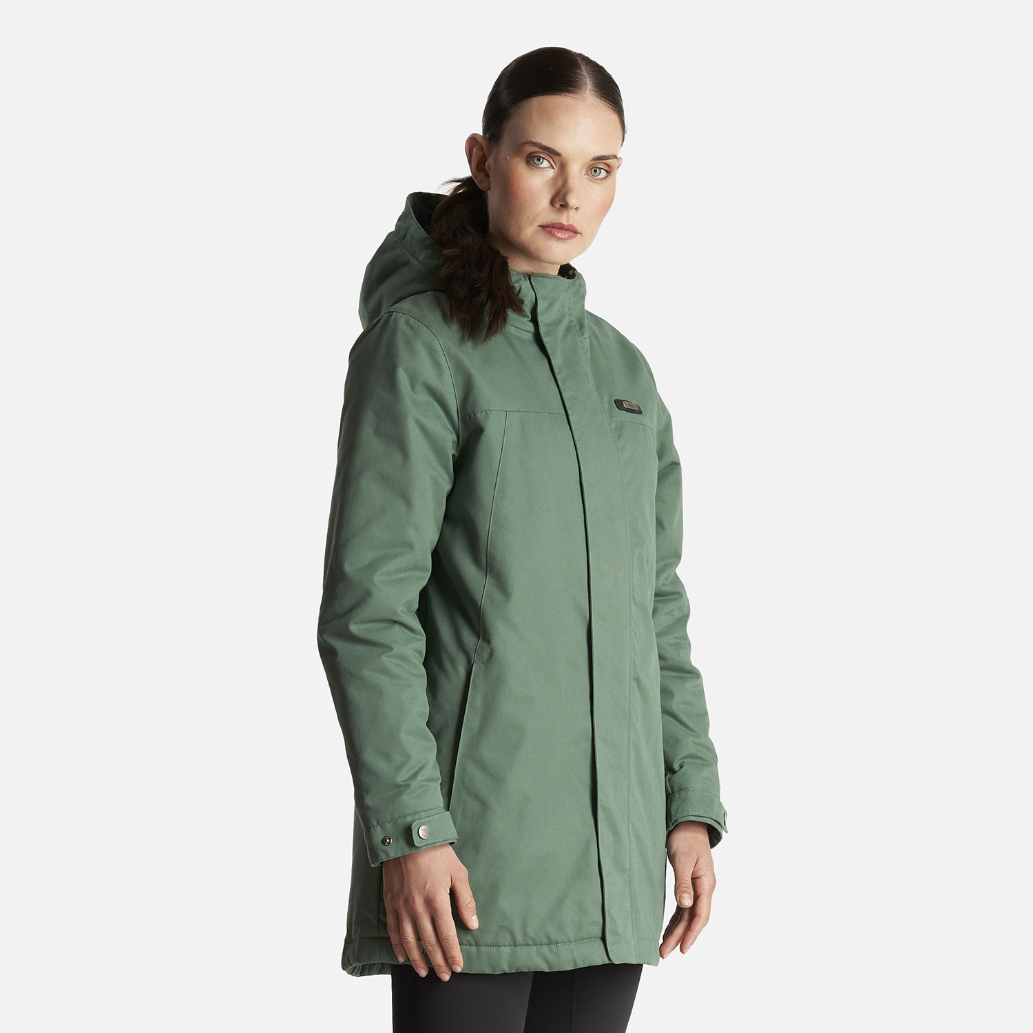 CHAQUETA MUJER PEUMO CANVAS HOODY JACKET VERDE BOTELLA LIPPI - 2
