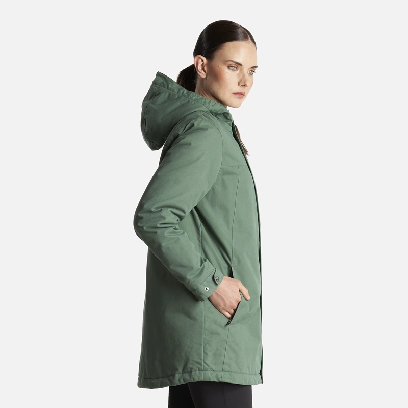 CHAQUETA MUJER PEUMO CANVAS HOODY JACKET VERDE BOTELLA LIPPI - 3