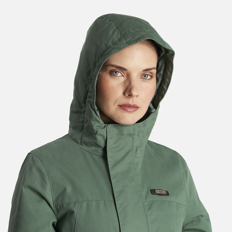 CHAQUETA MUJER PEUMO CANVAS HOODY JACKET VERDE BOTELLA LIPPI - 5