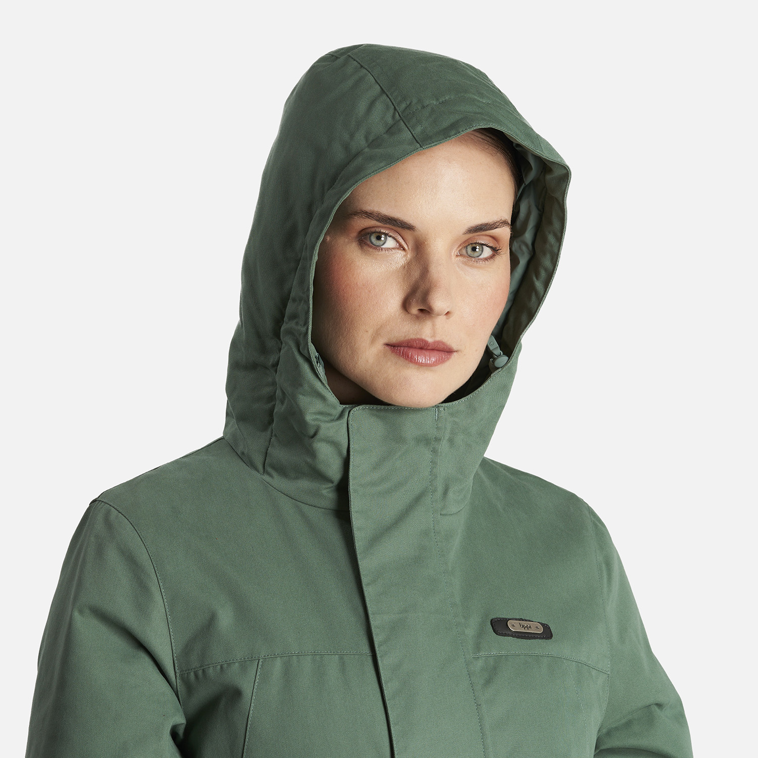 CHAQUETA MUJER PEUMO CANVAS HOODY JACKET VERDE BOTELLA LIPPI - 5