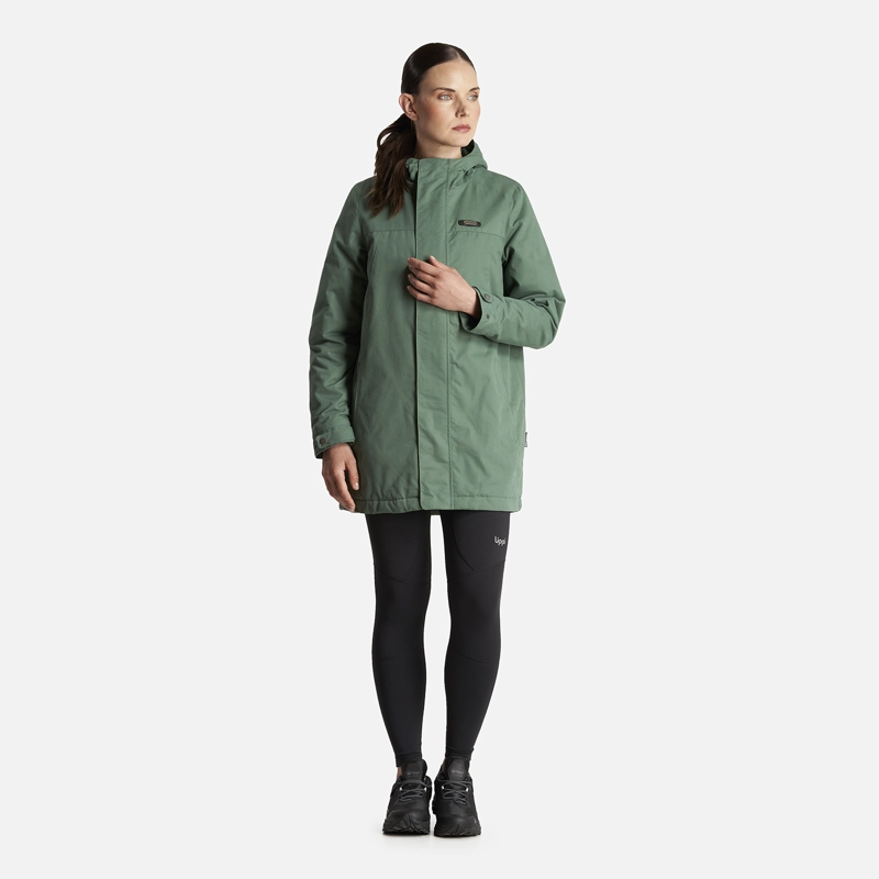 CHAQUETA MUJER PEUMO CANVAS HOODY JACKET VERDE BOTELLA LIPPI - 9