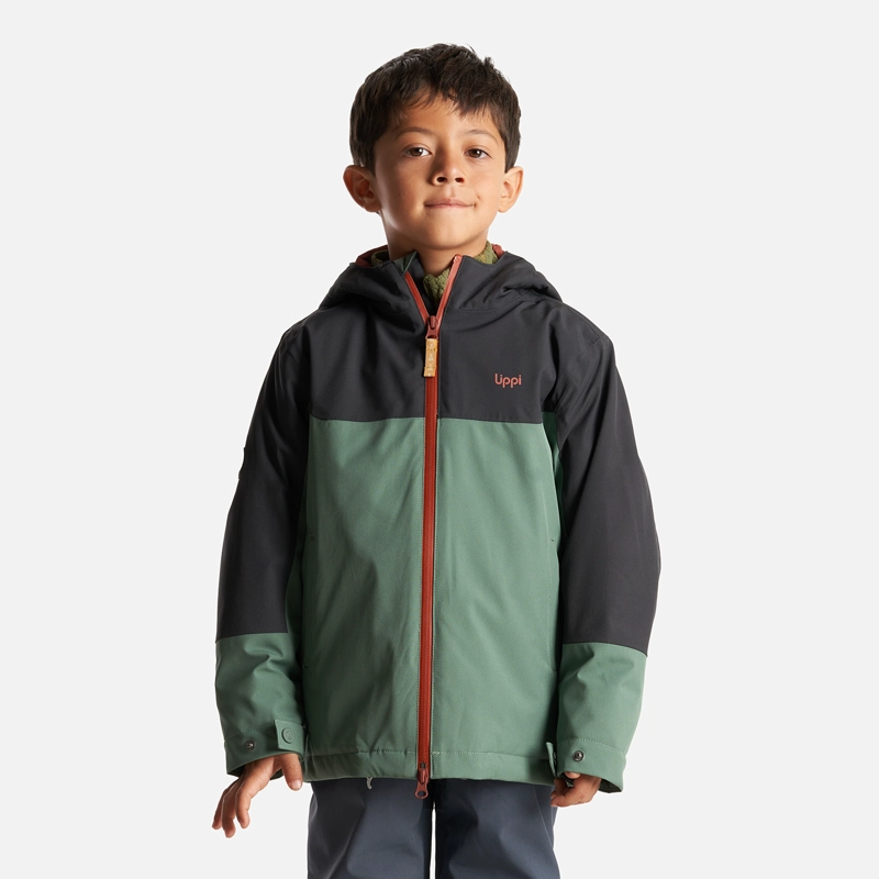 CHAQUETA NIÑO LIPPI VERDE SIERRA NEVADA B-DRY STEAM-PRO HOODY JACKET BOTELLA/NEGRO - 2