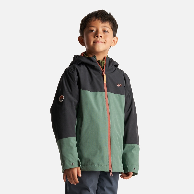 CHAQUETA NIÑO LIPPI VERDE SIERRA NEVADA B-DRY STEAM-PRO HOODY JACKET BOTELLA/NEGRO - 3