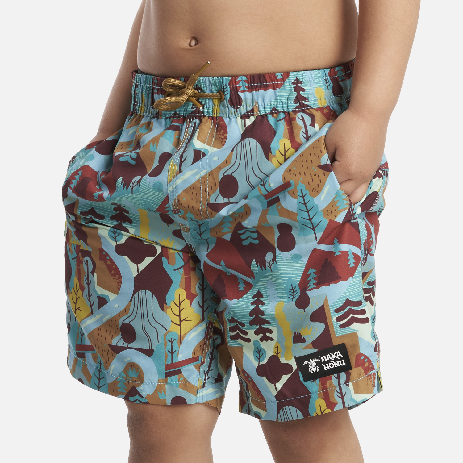 TRAJE DE BAÑO NIÑO BOMBITA PRINT TURQUESA HAKA HONU - 5