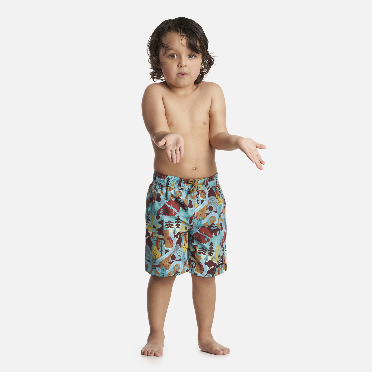 TRAJE DE BAÑO NIÑO BOMBITA PRINT TURQUESA HAKA HONU - 6